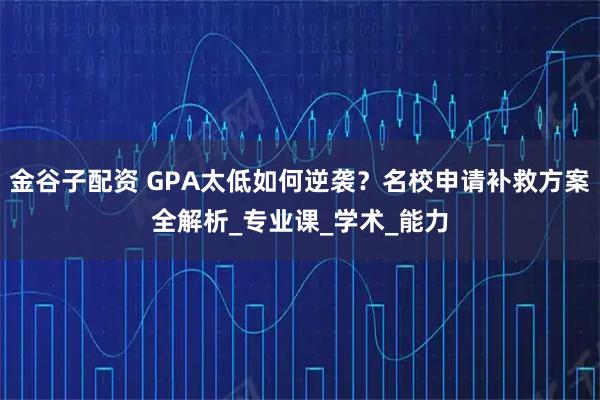 金谷子配资 GPA太低如何逆袭？名校申请补救方案全解析_专业课_学术_能力