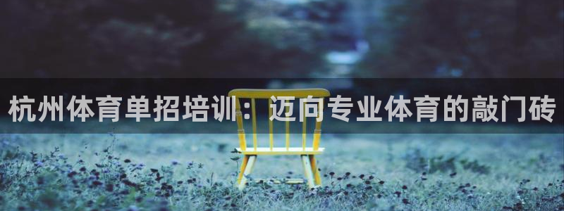 极悦平台app安全吗：杭州体育单招培训：迈向专业体育