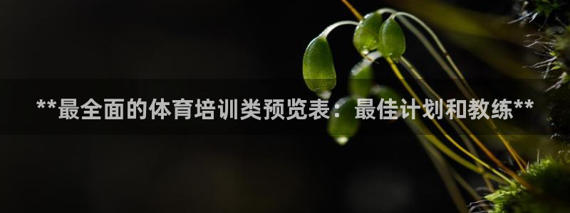 极悦娱乐管理最建议买吗：**最全面的体育培训类预览表