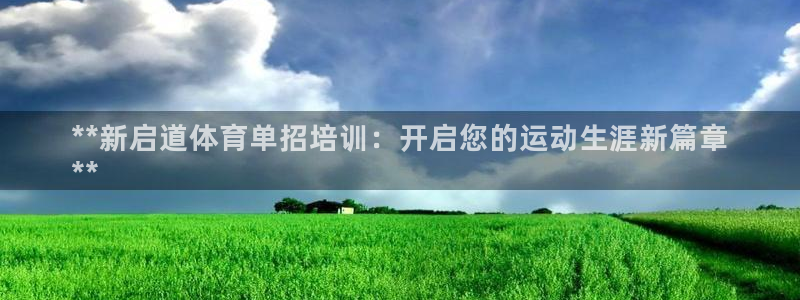 极悦娱乐创始人背景故事：**新启道体育单招培训：开启您的运动