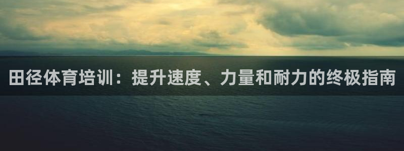 极悦平台官方网站首页登录：田径体育培训：提升速度、力