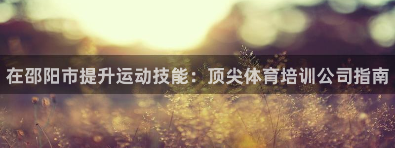 极悦娱乐官网入口下载：在邵阳市提升运动技能：顶尖体育培训公司